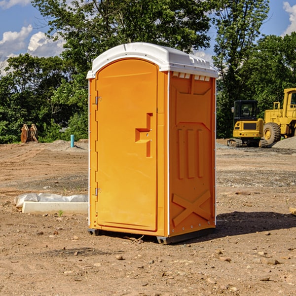 how often are the porta potties cleaned and serviced during a rental period in Arpelar